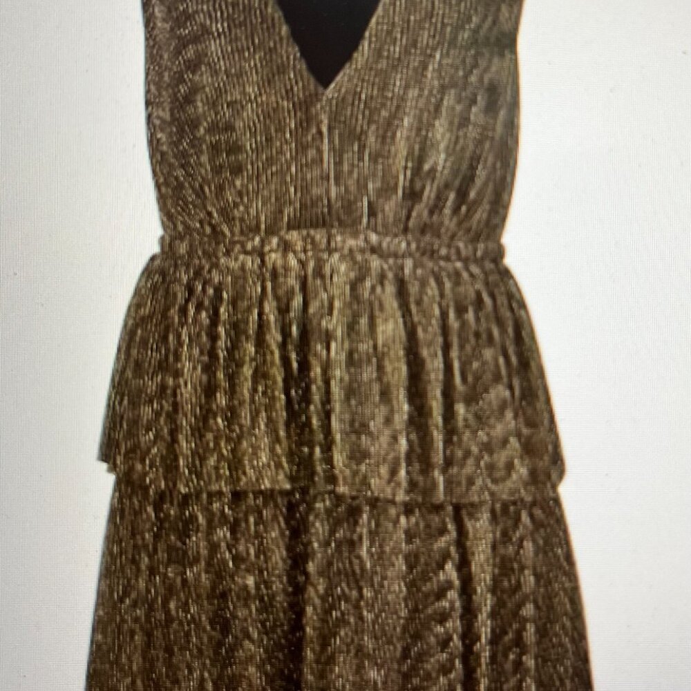 Plisse Tiered Mini Dress